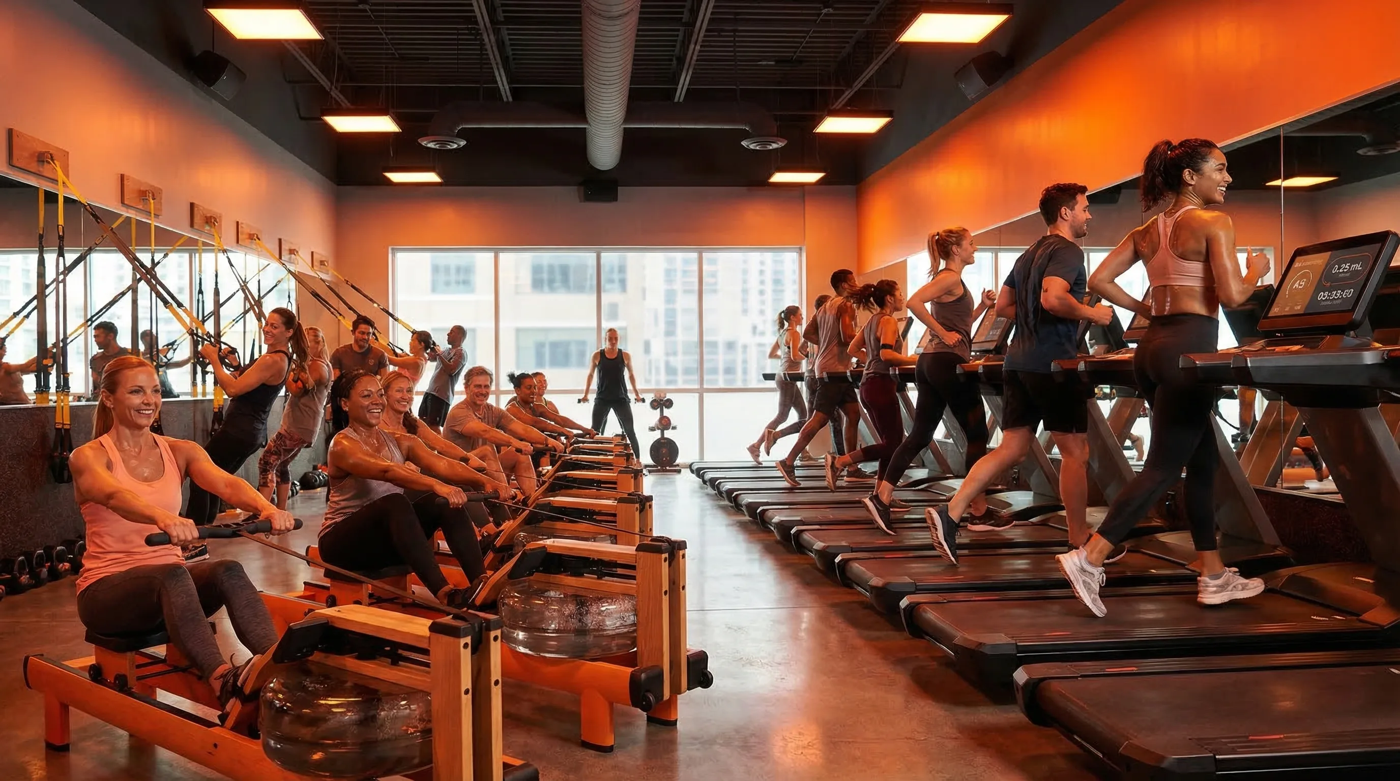 Athletes using Burn Board in a studio setting.